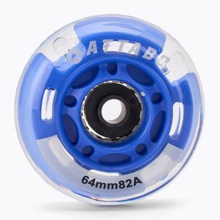 Ratukai riedučiams LED HUMBAKA Flashing Wheels 64 mm 4 vnt. Balti