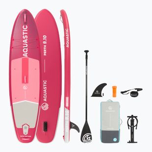 Rinkinys pripučiama lenta SUP AQUASTIC Perth 9'10" pink