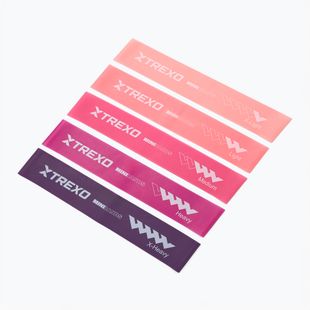 Mankštos juostų rinkinys XTREXO Mini Power Band TXO-B4Z053-ALL 5 vnt. Spalvotas