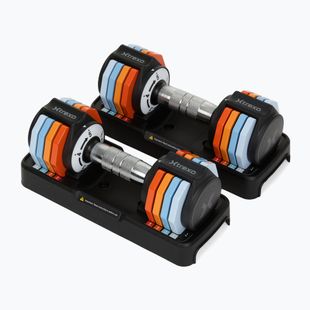 Reguliuojamų hantelių rinkinys XTREXO 2 x 5 kg multicolor