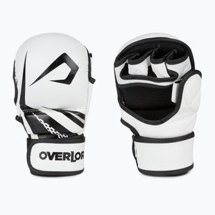Overlord Sparring MMA graplingo pirštinės natūralios odos baltos spalvos 101003-W/M