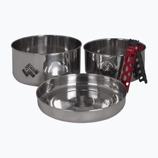 Turistinių indų rinkinys Alpinus Jukatan 2l, 1,5 l i 0,6 l tamsiai pilkas