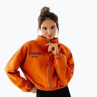 Moteriškas flisinis džemperis JoyInMe Zip Flow Sweatshirt pumpkin spice