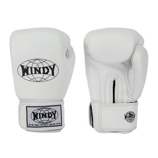 Bokso pirštinės WINDY Classic Genuine Leather white