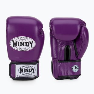 Bokso pirštinės WINDY Classic Genuine Leather purple