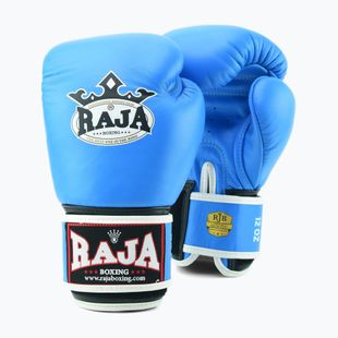 Bokso pirštinės RAJA BOXING Single Standard Genuine Leather light blue