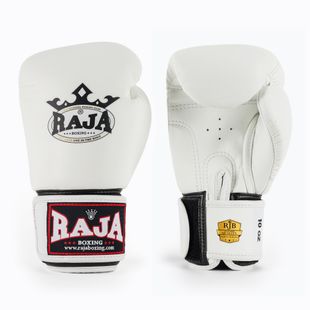 Bokso pirštinės RAJA BOXING Single Standard Genuine Leather white