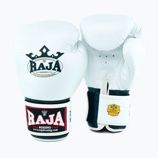Bokso pirštinės RAJA BOXING Single Standard Genuine Leather white