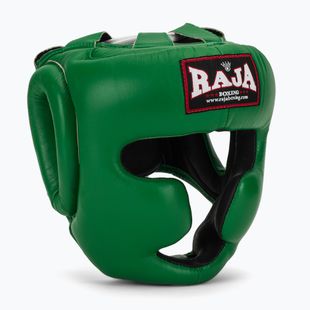 Bokso šalmas RAJA BOXING Genuine Leather green