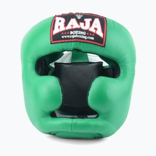 Bokso šalmas RAJA BOXING Semi Leather green
