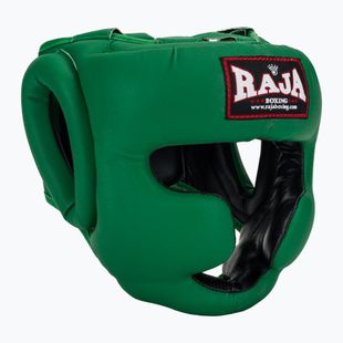 Bokso šalmas RAJA BOXING Semi Leather green