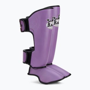 Blauzdų ir pėdų apsaugos RAJA BOXING Lightweight Shin Guards Genuine Leather purple