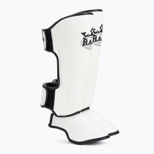 Blauzdų ir pėdų apsaugos RAJA BOXING Lightweight Shin Guards Genuine Leather white