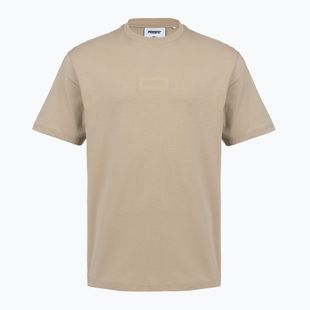 Vyriški marškinėliai PROSTO Box Logo smėlio spalvos