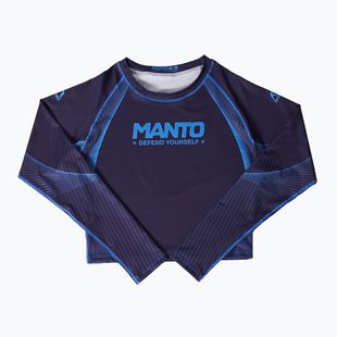 Moteriški rashguard marškinėliai MANTO Defend Rashguard tamsiai mėlyni