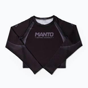Moteriški rashguard marškinėliai MANTO Defend Rashguard juodi