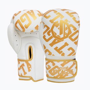 Bokso pirštinės Octagon Legion Eclipse white/gold