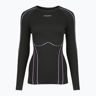 Moteriški termoaktyvūs marškinėliai Viking Etna 2.0 black/purple