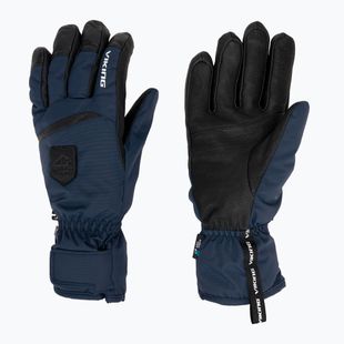 Vyriškos slidinėjimo pirštinės Viking Lars Ski navy/black leather