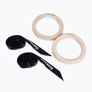 Mediniai gimnastikos rateliai su diržais THORN FIT 301637