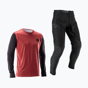 Vaikiškas dviratininko komplektas Leatt Ride Kit MTB 1.0 dusty red