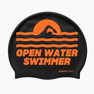 Plaukimo kepuraitė BuddySwim OWS Silicone black / orange