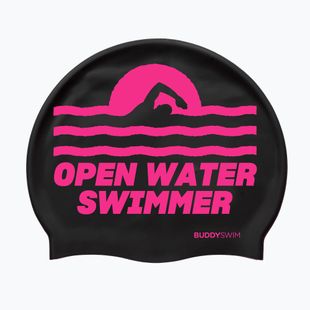 Plaukimo kepuraitė BuddySwim OWS Silicone black / pink