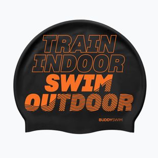 Plaukimo kepuraitė BuddySwim TSO Silicone black / orange