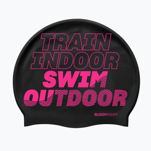 Plaukimo kepuraitė BuddySwim TSO Silicone black / pink