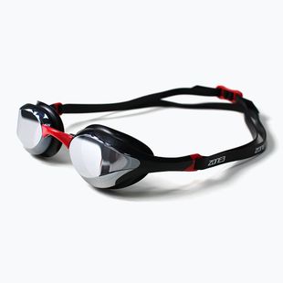 Plaukimo akiniai ZONE3 Volare Streamline Racing black/red/silver polarized mirror revo