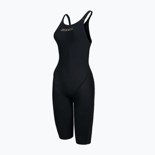 Moteriškas vientisas maudymosi kostiumėlis ZONE3 FINA Approved Performance Gold Kneeskin black/gold