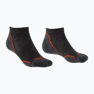 Vyriškos trekingo kojinės Bridgedale Hike Ultralight Merino Performance Low anthracite/orange