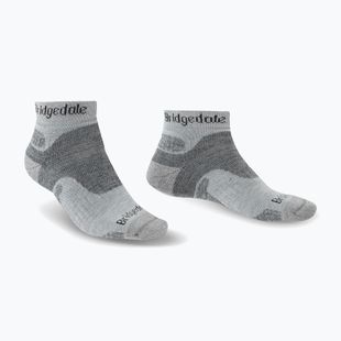 Vyriškos trekingo kojinės Bridgedale Hike Midweight Performance Ankle silver/black