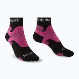 Moteriškos žygio kojinės Bridgedale Hike Midweight Performance Ankle black/pink