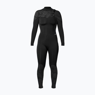 Moteriškas plaukimo kostiumas Xcel Comp 3/2 mm Full black/black palm/monstera print