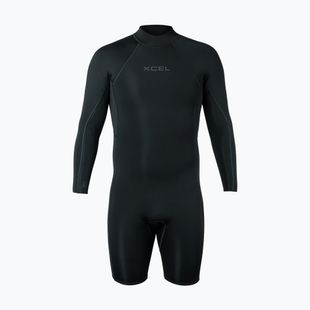 Vyriškas plaukimo kostiumas Xcel Axis Back Zip Spring 2 mm LS black