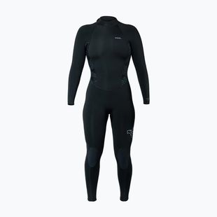 Moteriškas plaukimo kostiumas Xcel Axis Back Zip 4/3 mm Full black/palm/monstera print