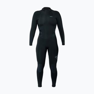Moteriškas plaukimo kostiumas Xcel Axis Back Zip 3/2 mm Full black/palm/monstera print
