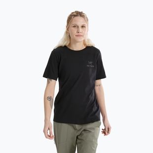 Moteriški marškinėliai Arcteryx Kragg Sl Cotton Emblem Crew black