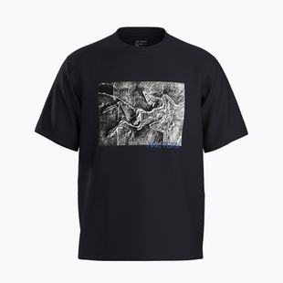 Vyriški marškinėliai Arc'teryx Kragg Cotton Lithographica black