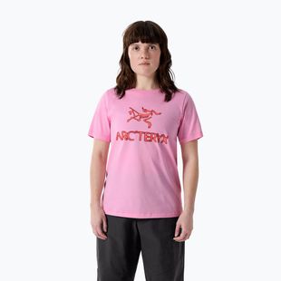 Moteriški marškinėliai Arcteryx Kragg SL Cotton Heatmap Crew pineberry