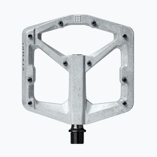Crankbrothers Stamp 2 raw silver dviračių pedalai