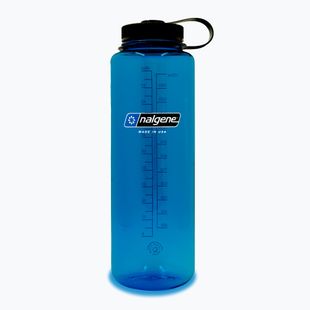 Turistinis butelis Nalgene Wide Mouth Silo Sustain 1400 ml blue/black cap