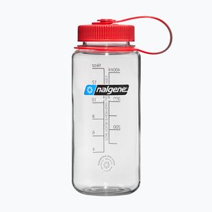 Turistinis butelis Nalgene Wide Mouth clear/red cap