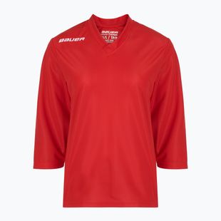 Vaikiški ledo ritulio marškinėliai ilgomis rankovėmis Bauer Flex Practice Jersey Jr red
