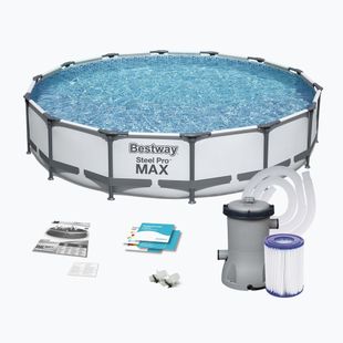 Karkasinis baseinas Bestway Steel Pro Max Pool Set 427 x 84 cm pilkas