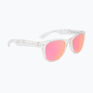 Akiniai nuo saulės Aztron Party white marble print/polarized rose pink mirror/brown