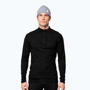 Vyriškas termoaktyvus džemperis Devold Breeze Merino 150 Zip Neck black