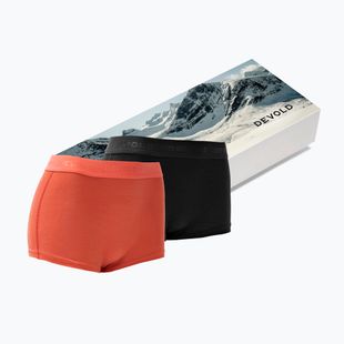 Moteriškos termoaktyvios trumpikės Devold Breeze Merino 150 Hipser 2 pack black/coral