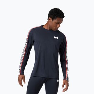 Vyriški Helly Hansen Lifa Active Stripe Crew terminiai megztiniai tamsiai mėlynos spalvos